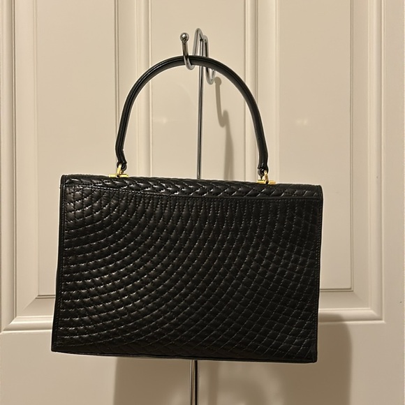Bally Quilted Black Lambskin Leather Handbag- Gorgeous! - Picture 2 of 12